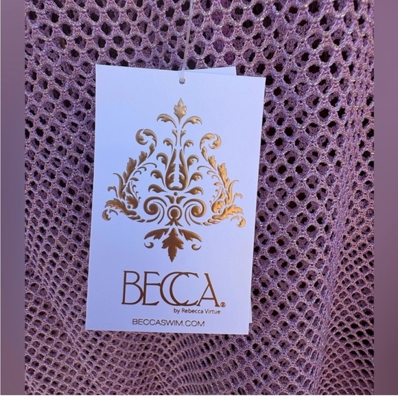 MEDIUM NWT BECCA Lavender Long Sleeve Dress - Picture 4 of 5